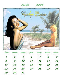 Aout Calendrier Marilyn Monroe 2005