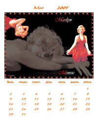 Mai Calendrier Marilyn Monroe 2005