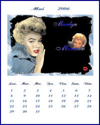 Calendrier Marilyn Monroe 05/2006